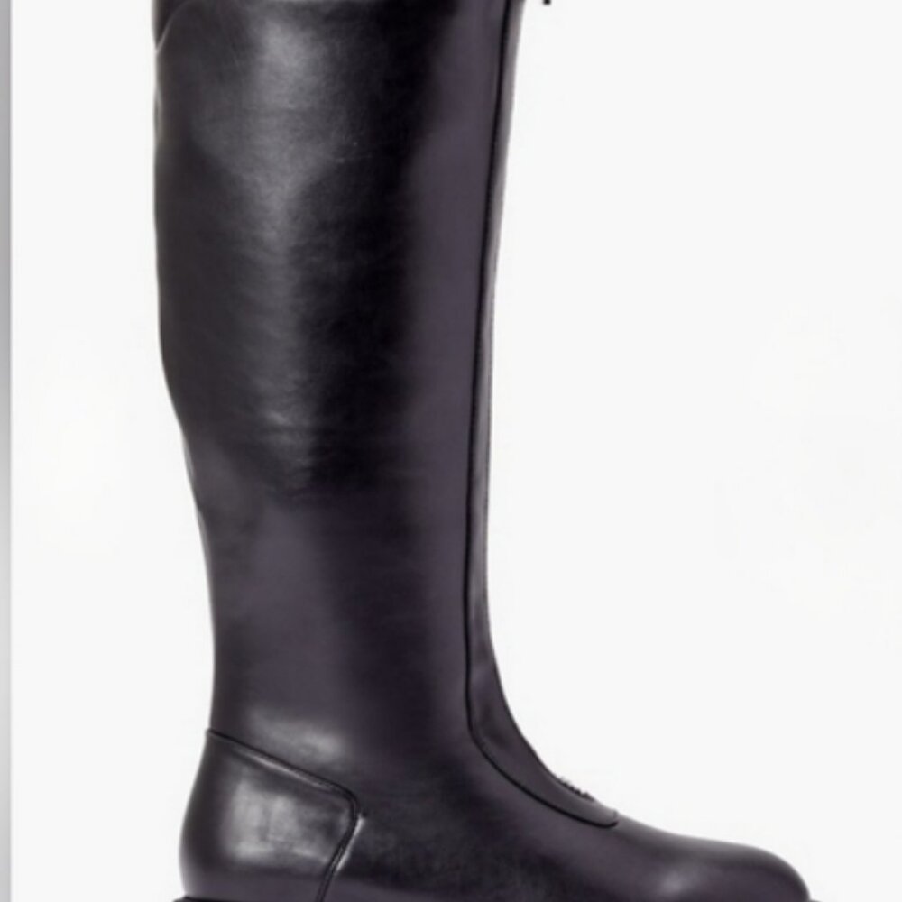 NWOT Justfab Briony Tall Combat Women's Boot Black Size 5.5 NWOT - Picture 3 of 7